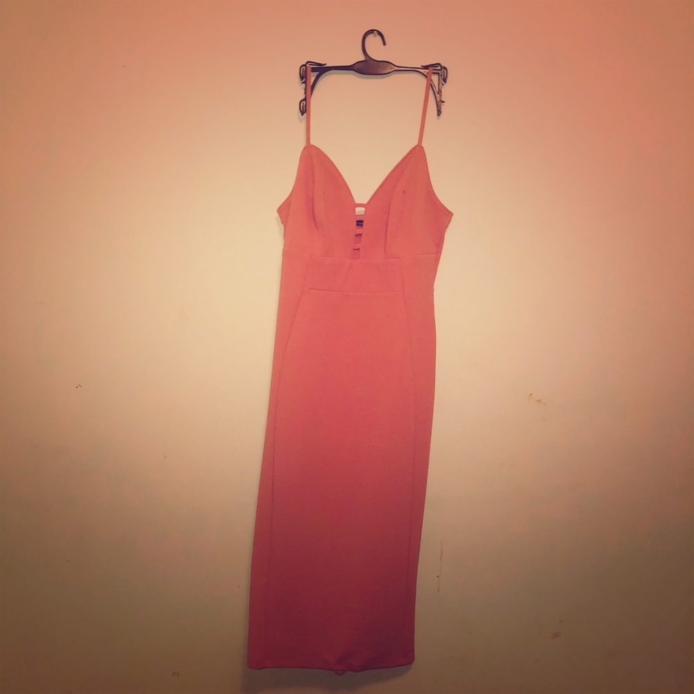 Pink long dress